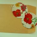 " Mazosios Poppies " - Earrings - beadwork