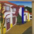 Another Portuguese village street - Oil painting - drawing