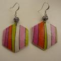 " Striped " - Earrings - beadwork
