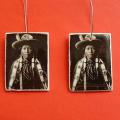 " the Indians " - Earrings - beadwork