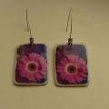 " purple " - Earrings - beadwork
