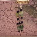 " Green vynuogeles " - Earrings - beadwork