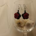 flower - Earrings - felting