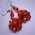 red berries - Earrings - beadwork