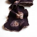 Scarf " Eggplant " - Scarves & shawls - felting