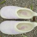 Felt female slippers. - Shoes & slippers - felting