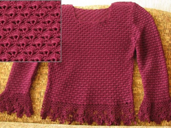 Blouse " cherry " - Sweaters & jackets