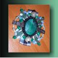 Herbaceous AGATE - Vintage - Brooches - beadwork