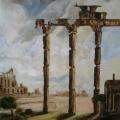 Columns - Oil painting - drawing