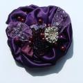 " Satin Flower 3 " - Brooches - making