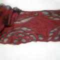 burgundy-black - Scarves & shawls - felting