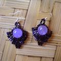Purple Improvisation II - Earrings - beadwork