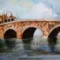 Bridge II - Oil painting - drawing