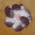 Brooch " Pearl Flower " - Brooches - felting