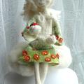 Angel with apples. - For interior - felting