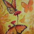 Butterflies - Oil painting - drawing