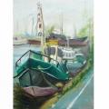 " Nida dock " - Oil painting - drawing