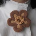 Winter colors - Brooches - felting