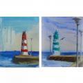 " Lighthouses " - Oil painting - drawing