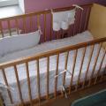 Decorated with ribbons - baby cot - For interior - sewing