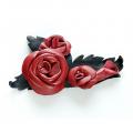 Red roses - Leather articles - making