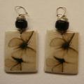 " Moths " - Earrings - beadwork