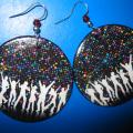 decoupage earrings " Dance with me " - Earrings - beadwork