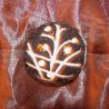 Brooch amber land - Brooches - felting