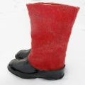 Red veilokai - Shoes & slippers - felting