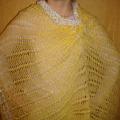 yellow robe - Wraps & cloaks - knitwork