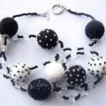 Black-and-white - Necklaces - felting