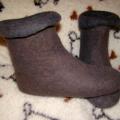 Modest brown ...:] - Shoes & slippers - felting