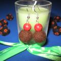 Brown earrings - Earrings - felting