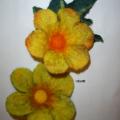 yellow flowers - Flowers - felting