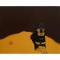 " A yellow ball " - Oil painting - drawing