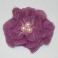 Lilac brooch - Brooches - felting