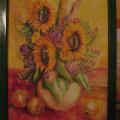 Sunflower - Oil painting - drawing