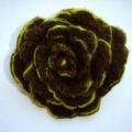 Brown Roze - Brooches - felting