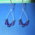 Violet earrings - Earrings - beadwork