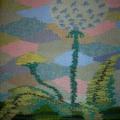tapestry dandelion fluff - Woven works & fabrics - weaving
