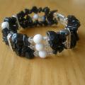 black white - Bracelets - beadwork