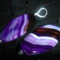 purple ... - Earrings - beadwork