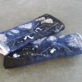 Blue wristlets - Wristlets - felting