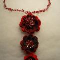 Three red - Necklaces - felting