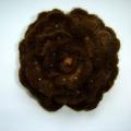 Brown with dew droplets - Brooches - felting