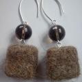 Love Square - Earrings - felting