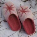 Pink Snowflake - Shoes & slippers - felting