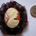 Handmade brooch - red lady. - Brooches - making