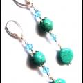 Turquoise earrings - Earrings - beadwork