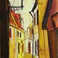 Streets - Oil painting - drawing